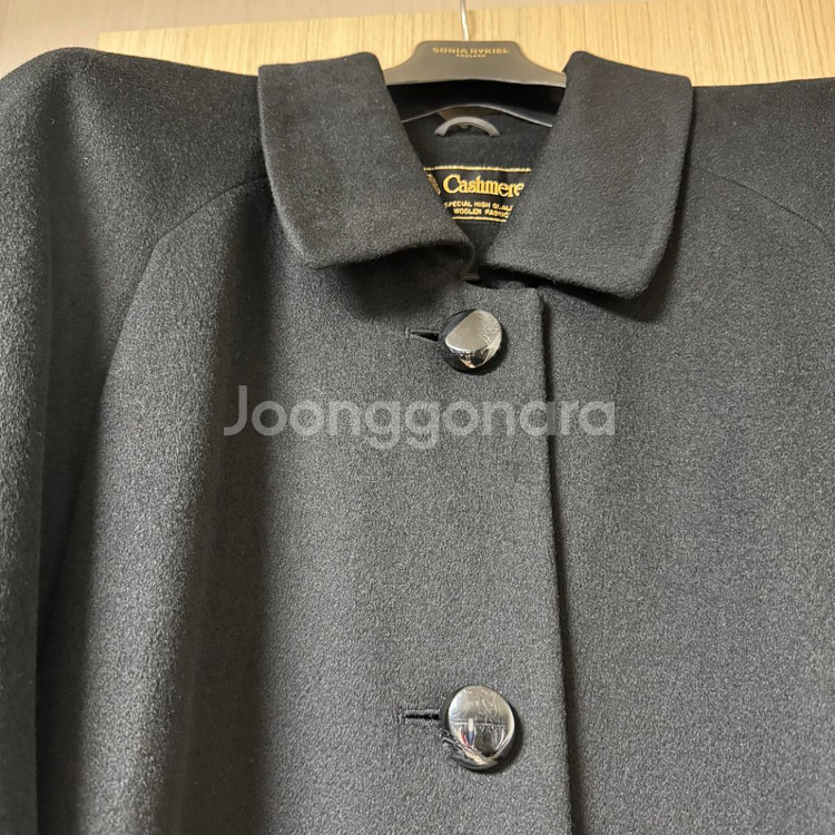 일본 수입 캐시미어 100% 롱코트 블랙--3