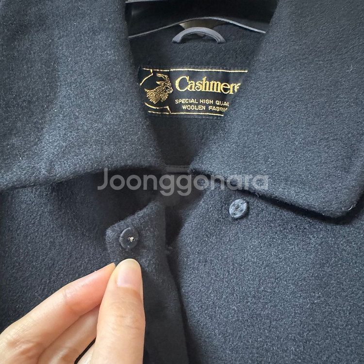 일본 수입 캐시미어 100% 롱코트 블랙--4