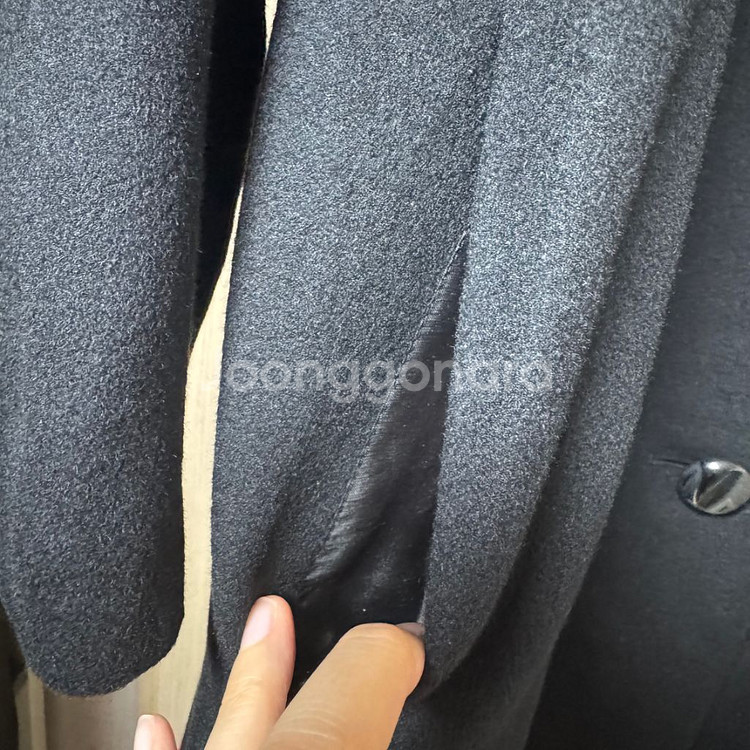 일본 수입 캐시미어 100% 롱코트 블랙--6