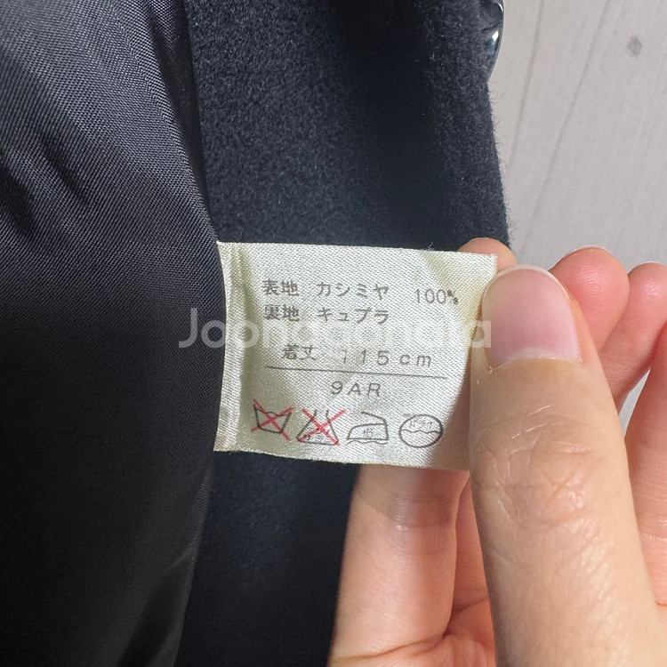 일본 수입 캐시미어 100% 롱코트 블랙--9