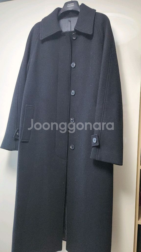 무신사 우먼즈 캐시미어 블렌드 발마칸 로브 코트--2