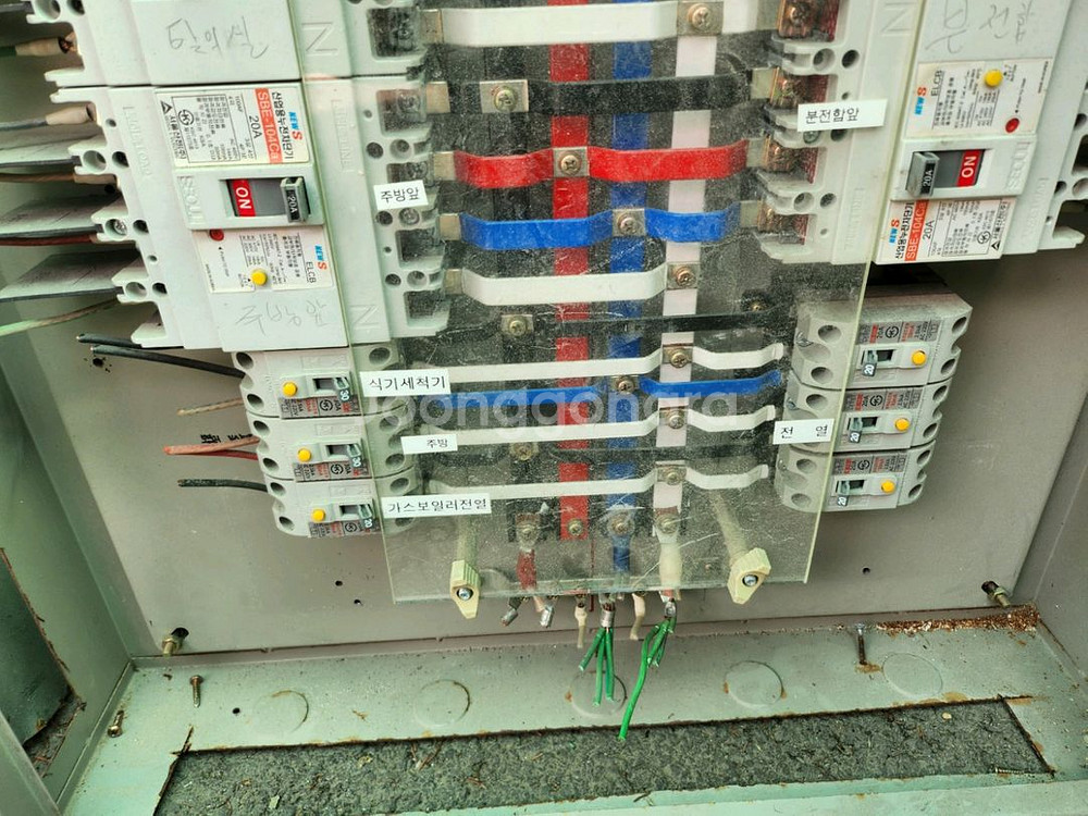 전기 분전함 배전함 배전판 세트 3상 4선식 케이스포함--7