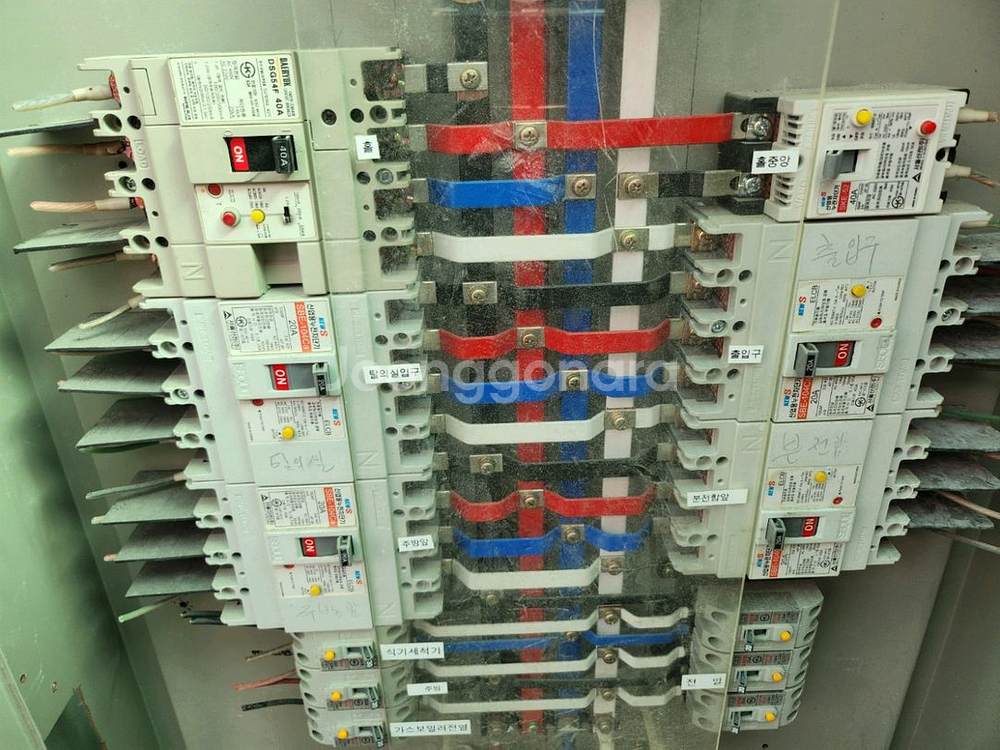 전기 분전함 배전함 배전판 세트 3상 4선식 케이스포함--6