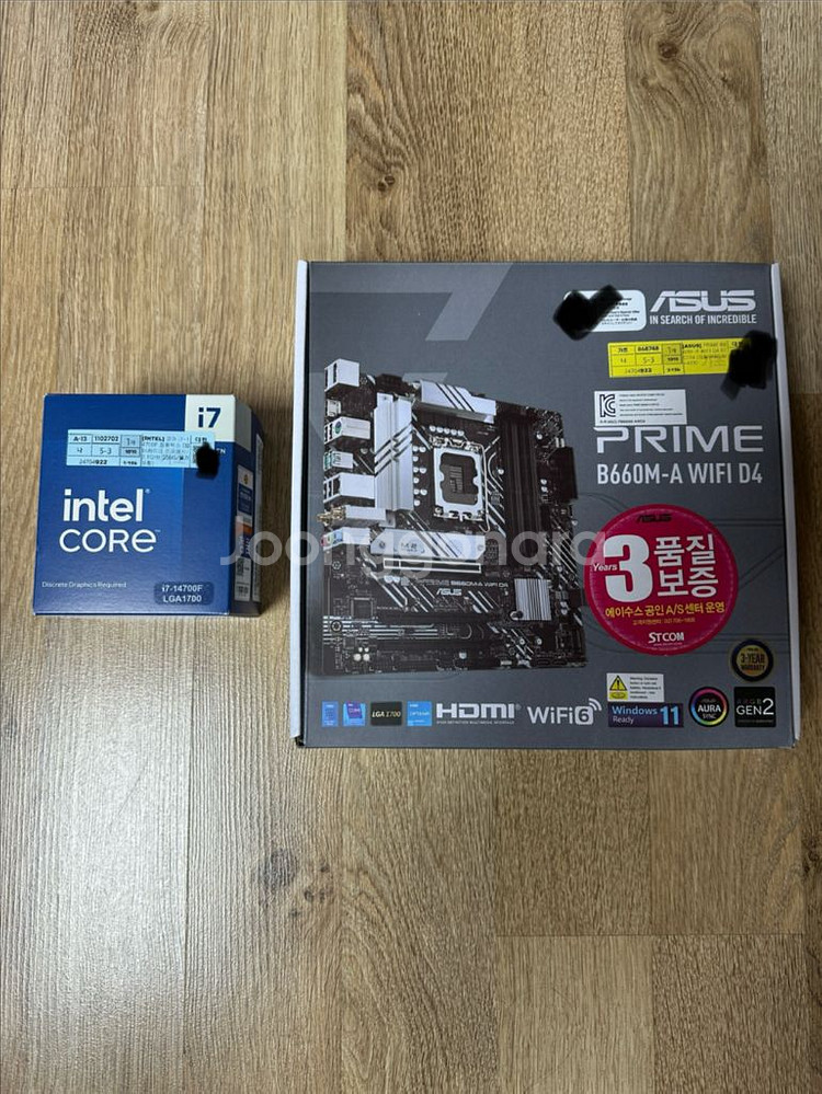코어7-14700F,ASUS PRIME B660M 세트--0
