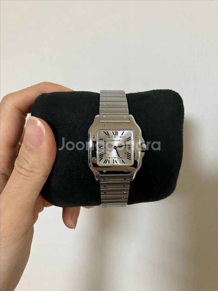 산토스 스몰 스틸 신형. 산토스 드 까르띠에. 3회착용--0