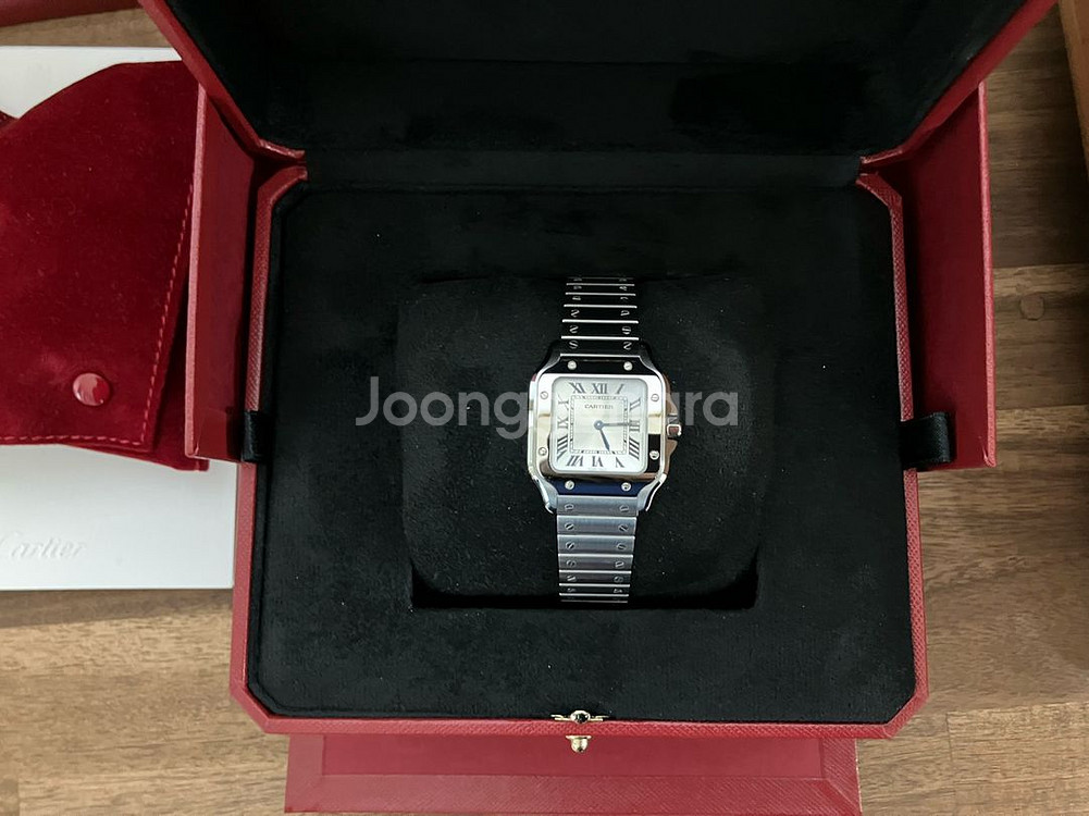 산토스 스몰 스틸 신형. 산토스 드 까르띠에. 3회착용--2