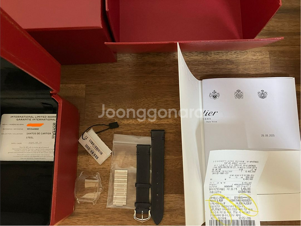 산토스 스몰 스틸 신형. 산토스 드 까르띠에. 3회착용--1