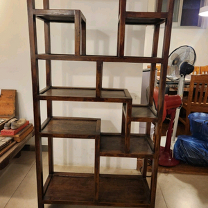 앤틱 원목 수납장 책장 선반 진열장