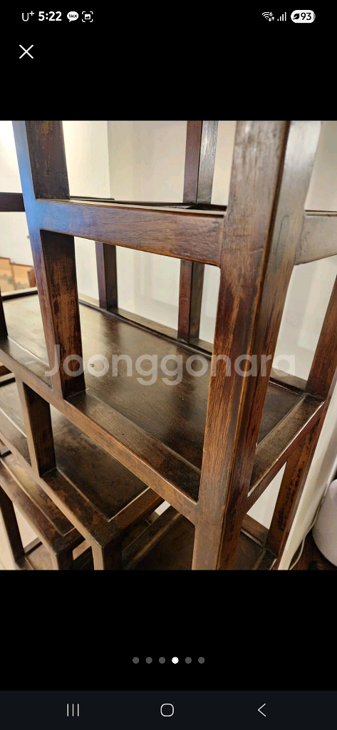 앤틱 원목 수납장 책장 선반 진열장--3