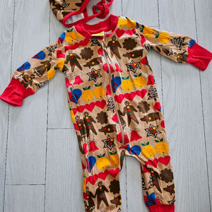 던스 스웨덴 크리스마스 바디수트 & 모자 세트