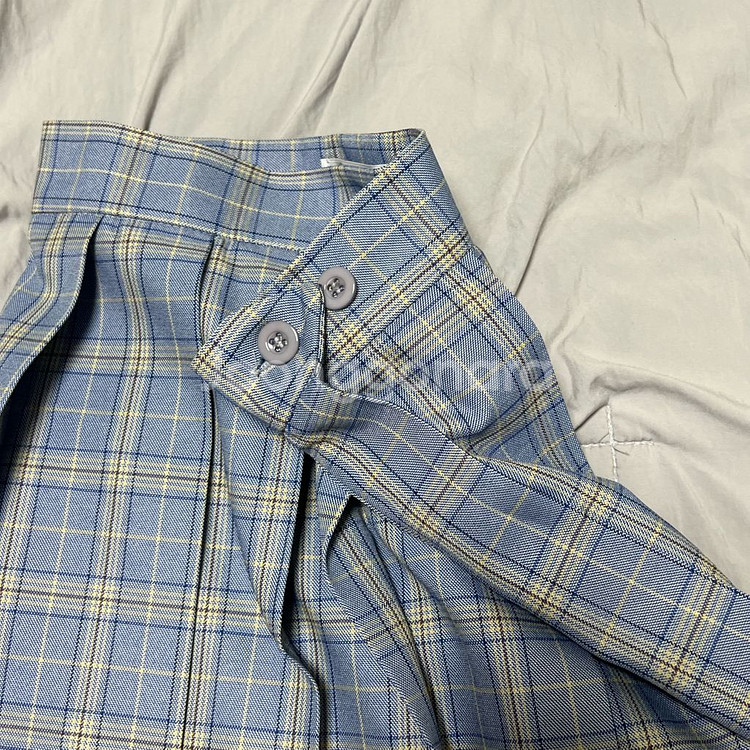 새상품 여아 체크 플리츠 스커트 xs사이즈--3