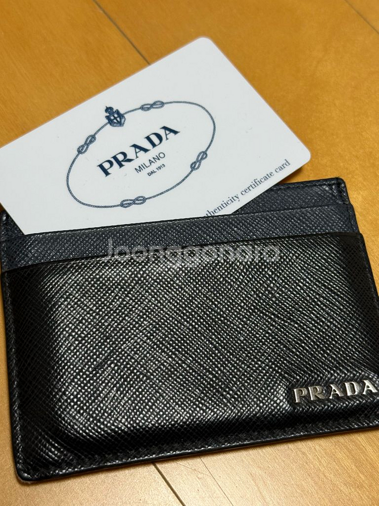 프라다 사피아노 바이컬러 카드지갑--0