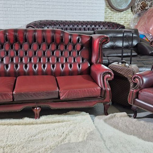 체스터필드 이태리 마스트로또 전체 천연가죽3+1인 소파