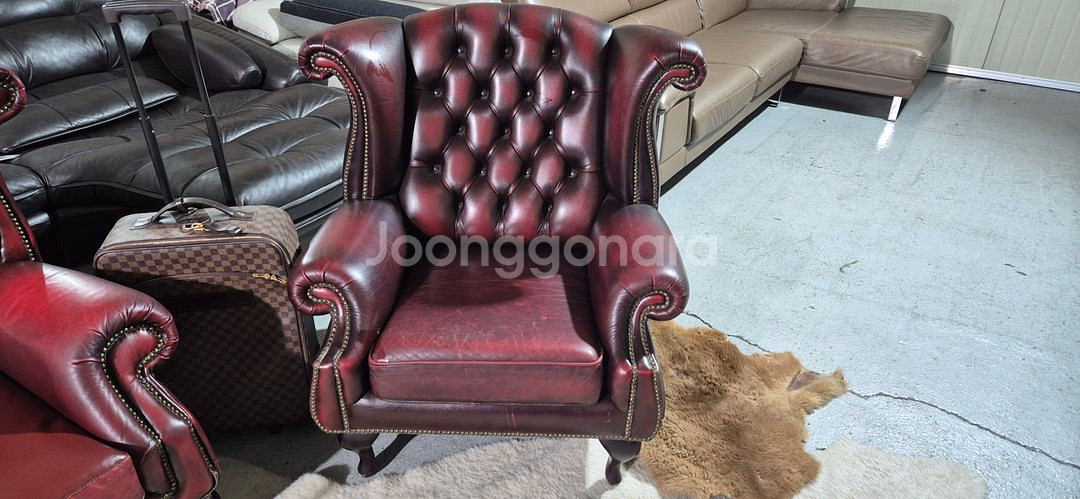 체스터필드 이태리 마스트로또 전체 천연가죽3+1인 소파--3