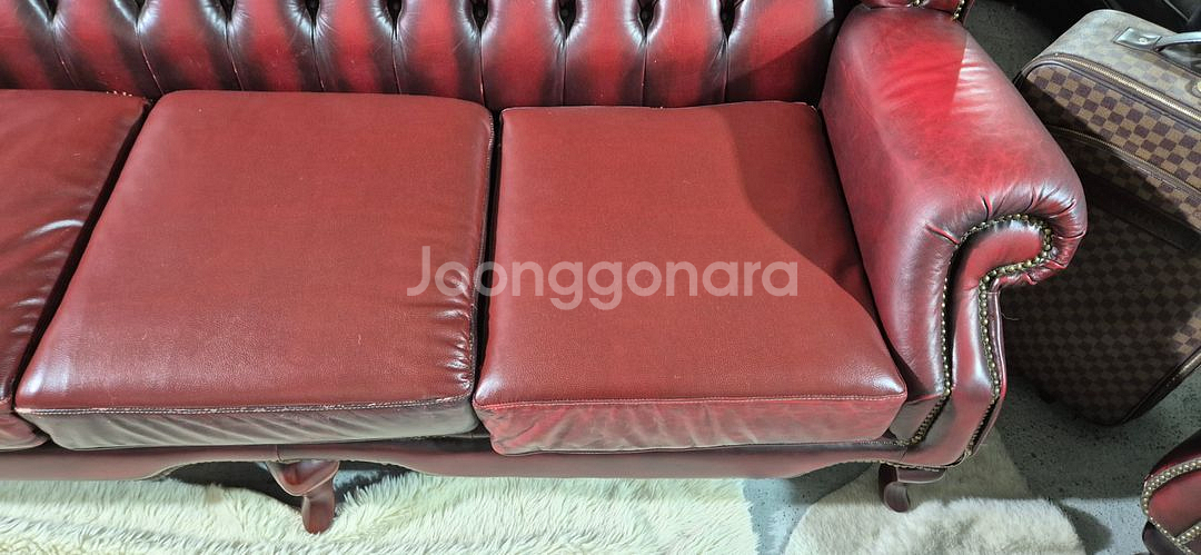 체스터필드 이태리 마스트로또 전체 천연가죽3+1인 소파--6