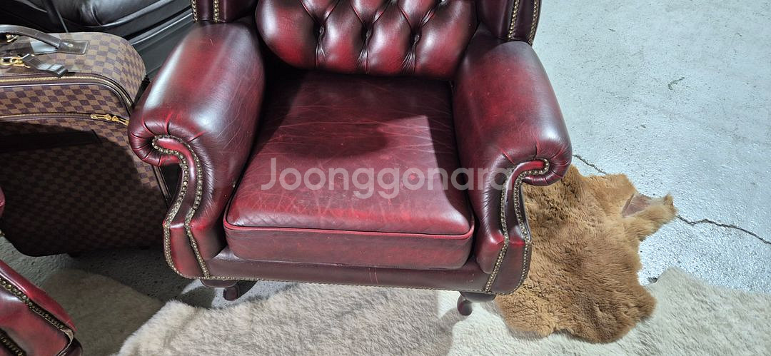 체스터필드 이태리 마스트로또 전체 천연가죽3+1인 소파--7
