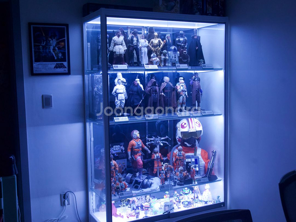 홍제쇼케이스 벽면진열장 1950*1200 피규어 진열장--4