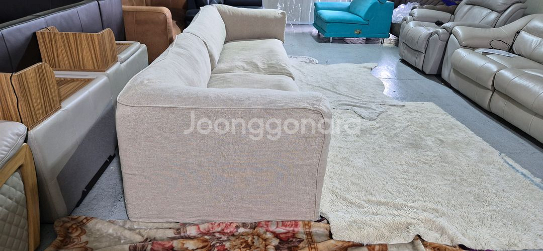 쎄덱 리넨4인 내장제 구스 소파쇼파(커버세탁완료)--3