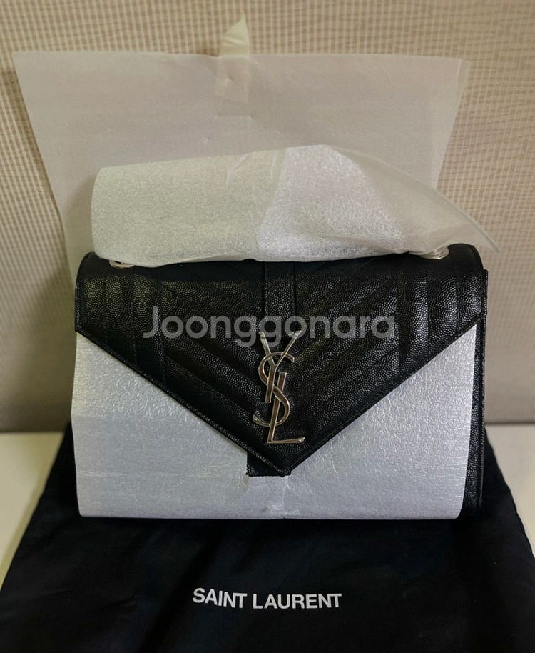 생로랑 모노그램 엔벨롭 미디움 숄더백--9