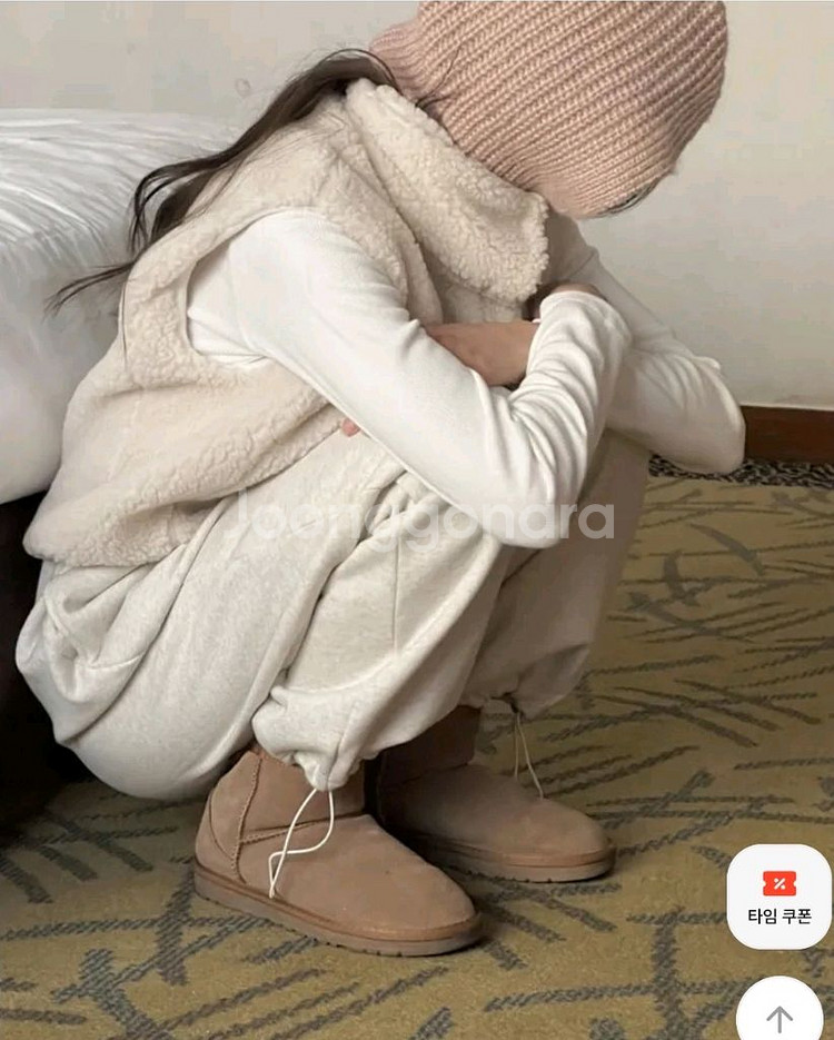 뽀글이 양털 하이넥 조끼베스트--1