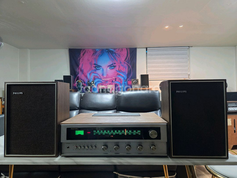 로텔 rx-400a 리시버 + 필립스 스피커 세트--0