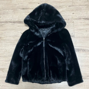 라벨르 후드 페이크퍼 에코퍼 퍼자켓 밍크 집업 인조퍼