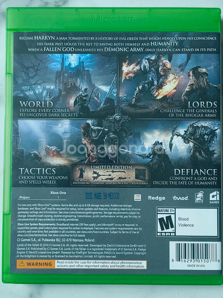 Xbox 로드 오브 폴른 북미판 (한글자막)--1