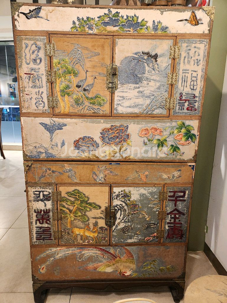 2단 전통 자수농--0