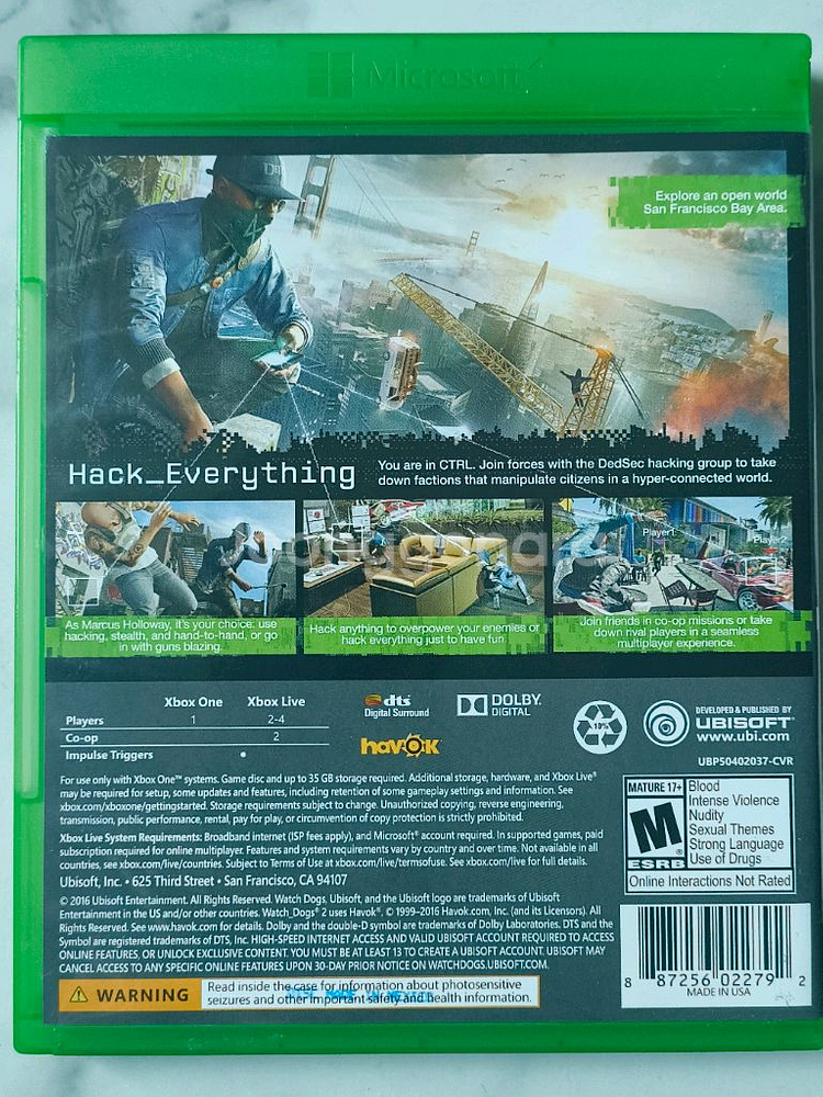 Xbox 와치 독스 2 북미판 (한글자막)--1