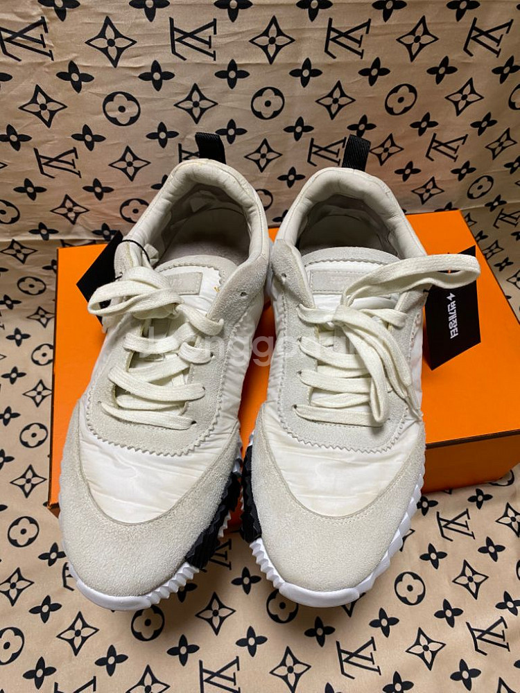 [41.5] 에르메스 바운싱 스니커즈 파라슈트 패브릭--1