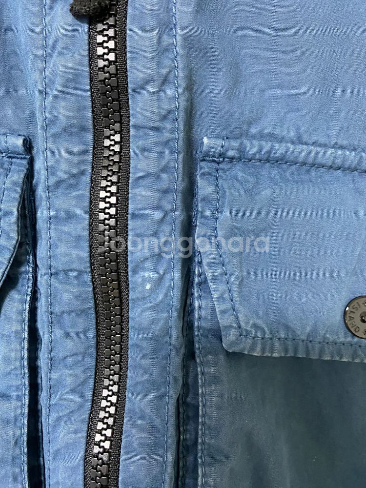 [S] 21fw 스톤아일랜드 올드이펙트 오버셔츠 블루--4