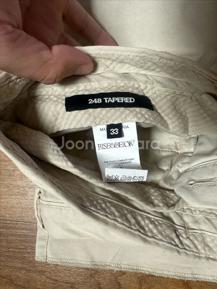 라이즈앤빌로우 248 테이퍼드 33 사이즈 새상품 팜--1