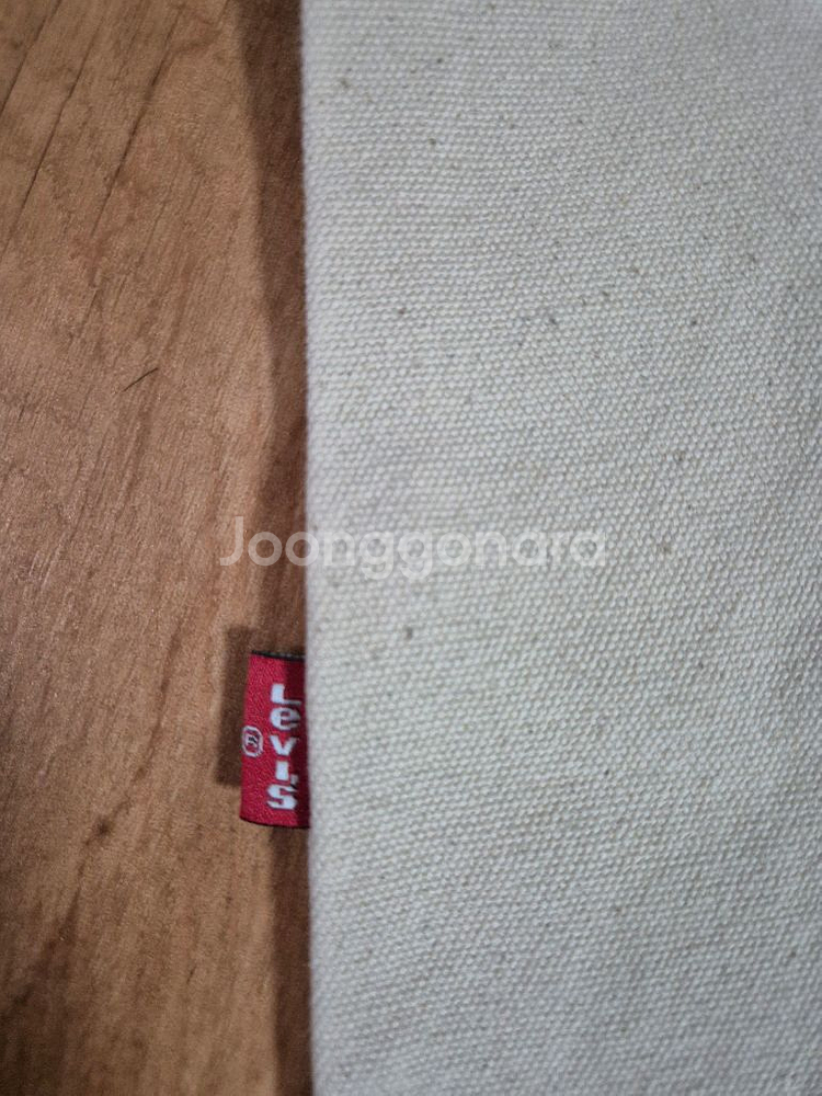 리바이스 로고 캔버스 에코백 아이보리 새상품--3