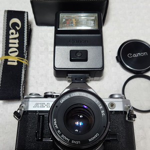 캐논AE-1 4LR44기능정상 렌즈FD50/1:1.8