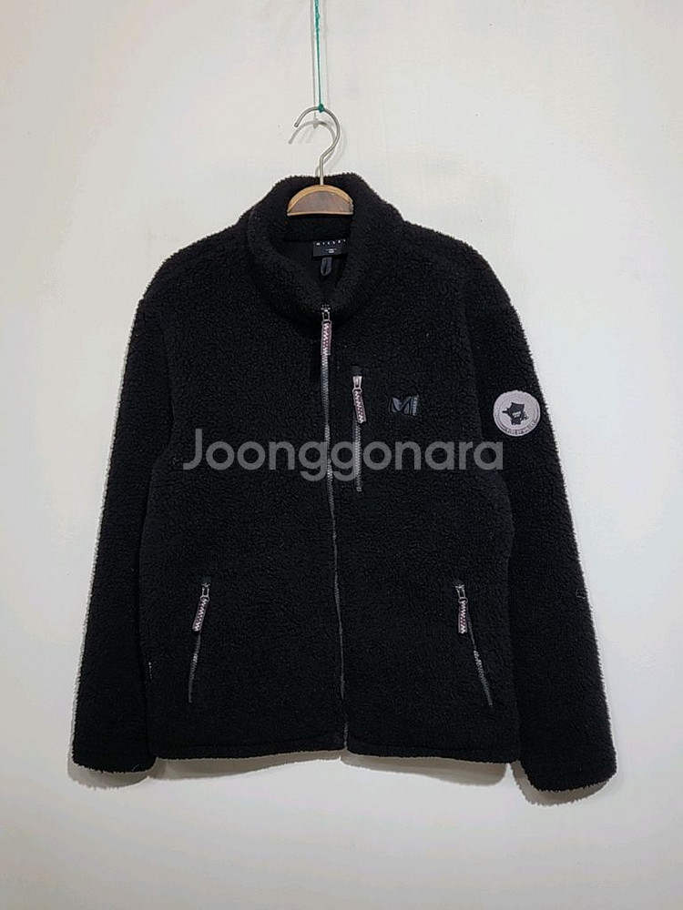 (100) 밀레 플리스 점퍼 블랙 뽀글이 후리스 자켓--0