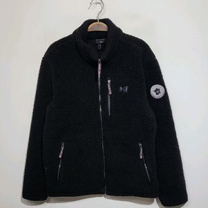 (100) 밀레 플리스 점퍼 블랙 뽀글이 후리스 자켓