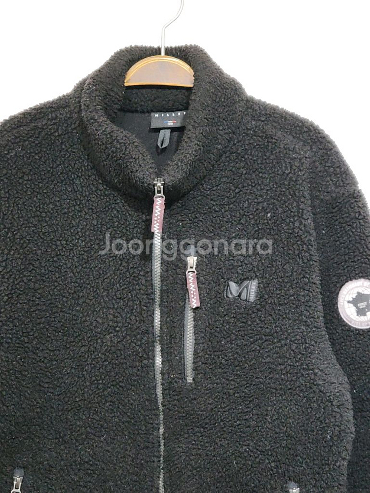 (100) 밀레 플리스 점퍼 블랙 뽀글이 후리스 자켓--1