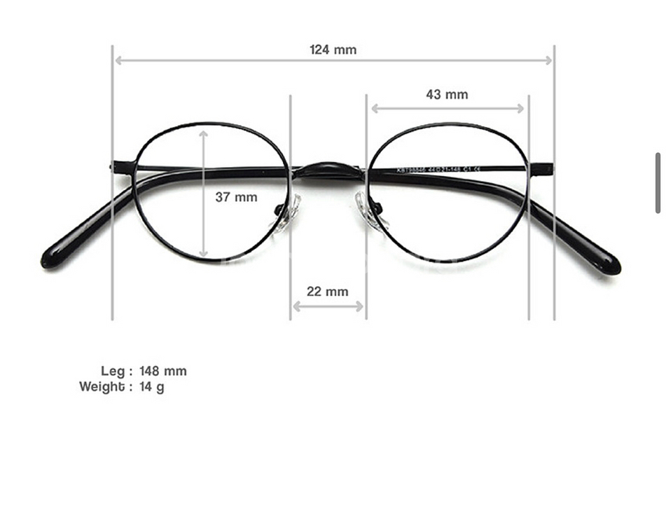 (도수ㅇ)메탈 오벌 원형 안경테 안경 브라운--4