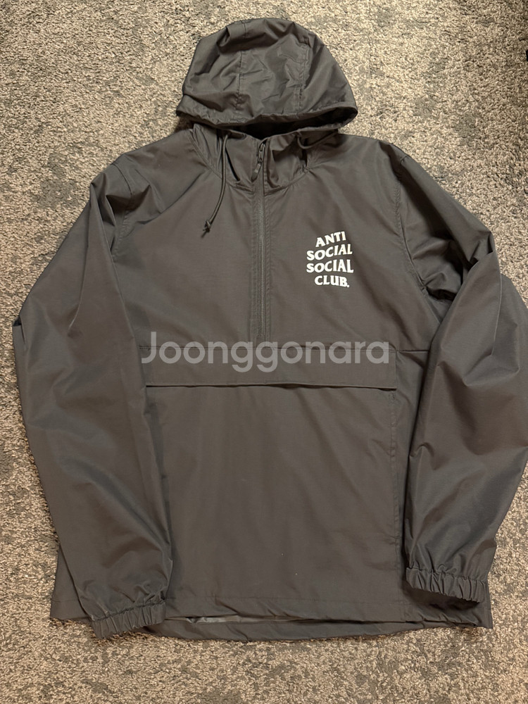(XL) 안티소셜소셜클럽 아노락 바람막이 블랙--0