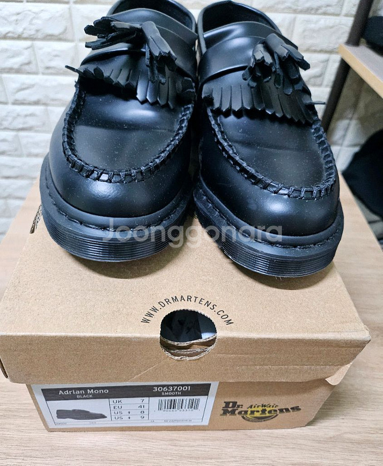 (정품)닥터마틴 아드리안 모노 블랙uk7 260--0