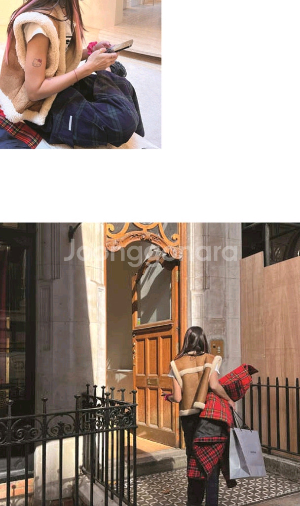 페퍼윤윤 투머치토커 리얼 양털 가죽 베스트--4