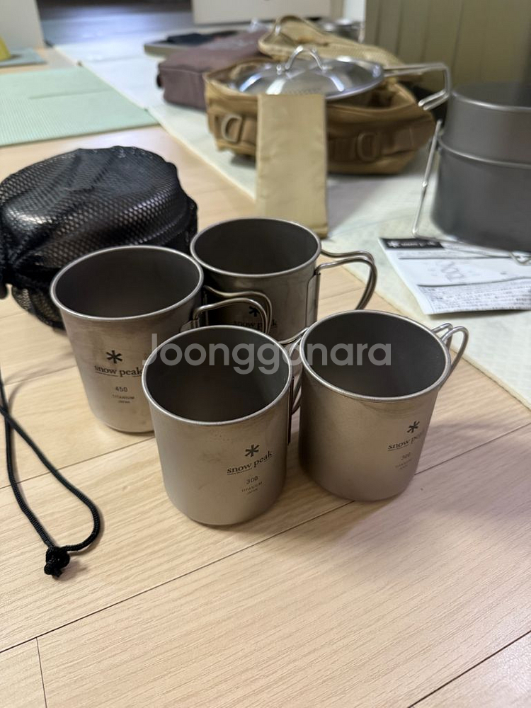 [스노우피크] 티타늄 머그 300, 450 총4개--0
