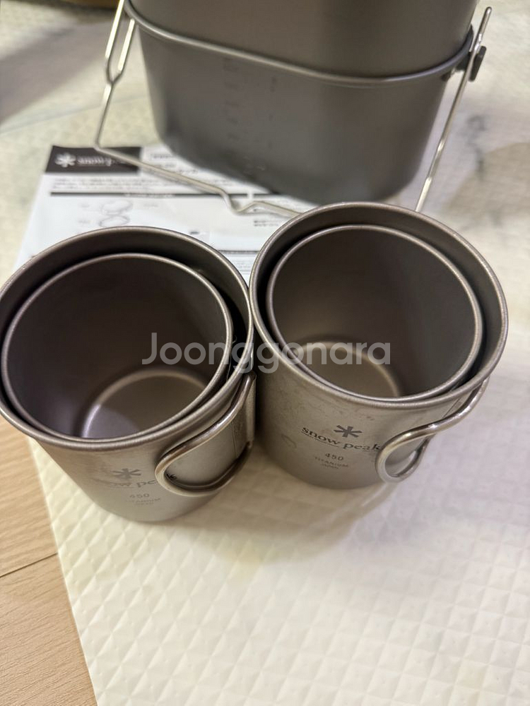 [스노우피크] 티타늄 머그 300, 450 총4개--1