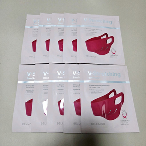 편의점택배천원) 벨라수 V 스트레칭 밴드 마스크 10매