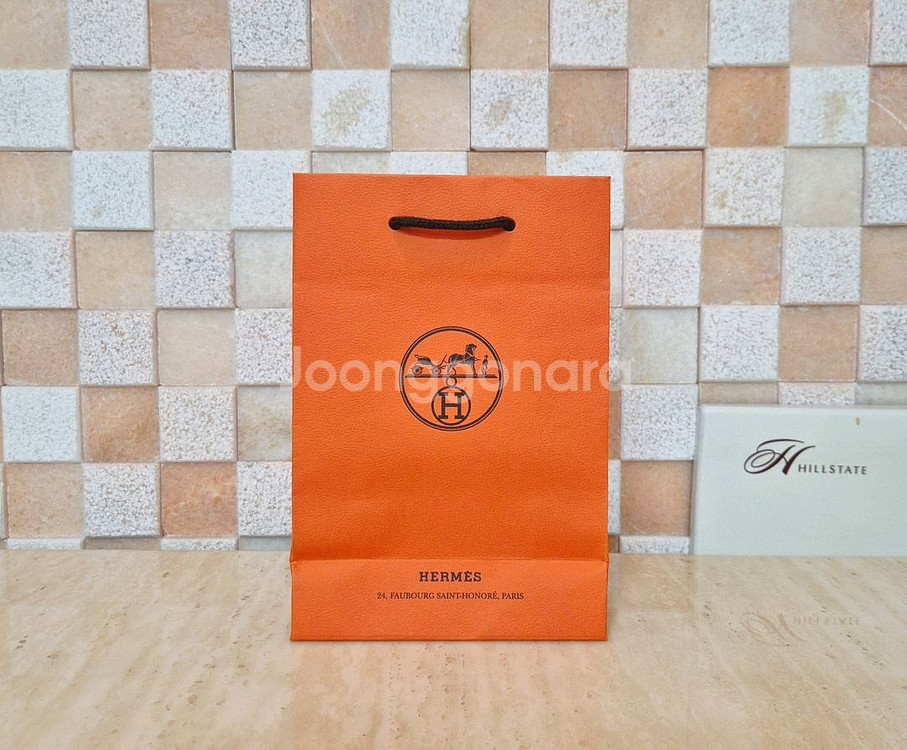 [정품]에르메스 트윌리 원형 케이스+리본+쇼핑백 set--4