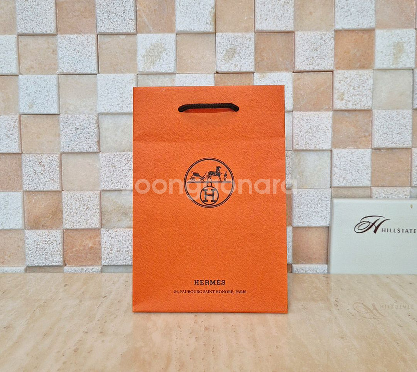 [정품]에르메스 트윌리 원형 케이스+리본+쇼핑백 set--3