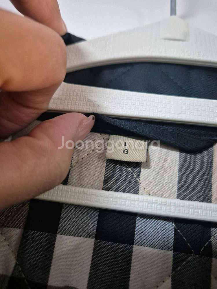 버버리 뉴플랭크비 퀼팅재킷 네이비 라지 싸이즈--1