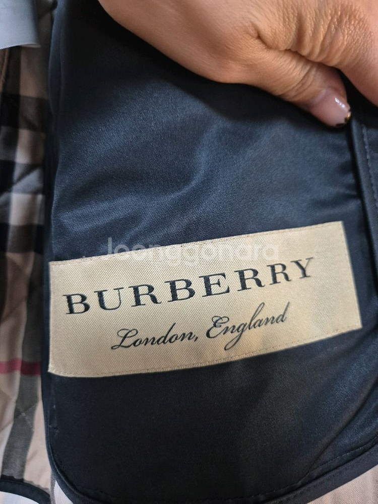 버버리 뉴플랭크비 퀼팅재킷 네이비 라지 싸이즈--2