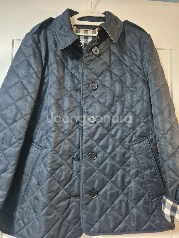 버버리 뉴플랭크비 퀼팅재킷 네이비 라지 싸이즈--0