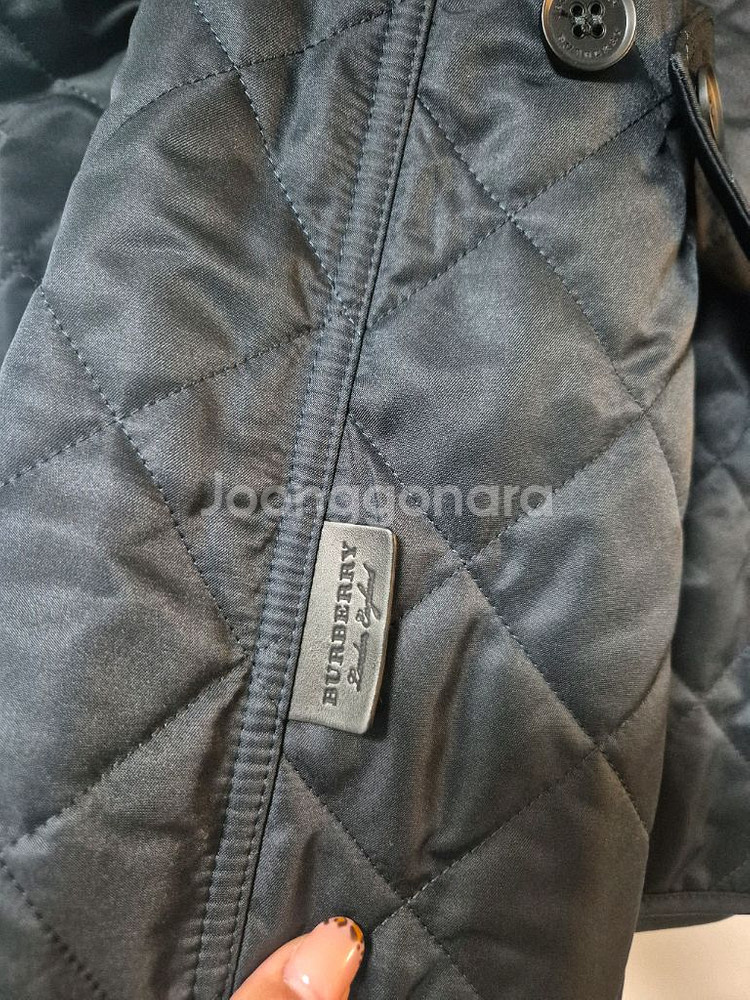 버버리 뉴플랭크비 퀼팅재킷 네이비 라지 싸이즈--5